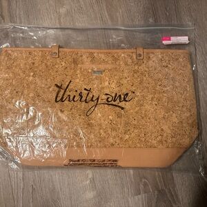 Thirty-One Cork and Tan Tote Bag